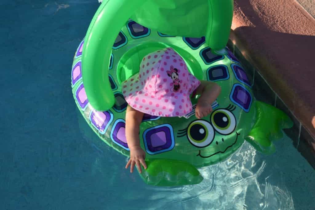 A Baby Girl In Pool