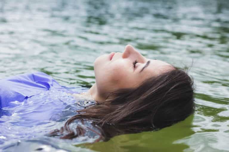 Lady in swimming pool